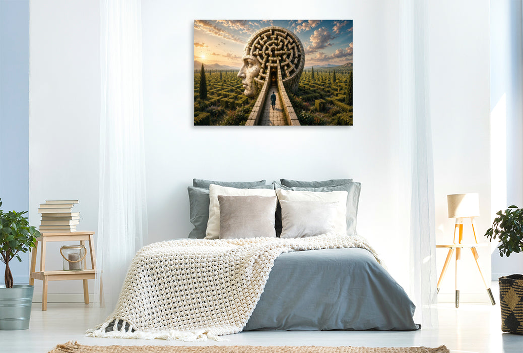 Premium Textil-Leinwand Der Kopf des Labyrinths