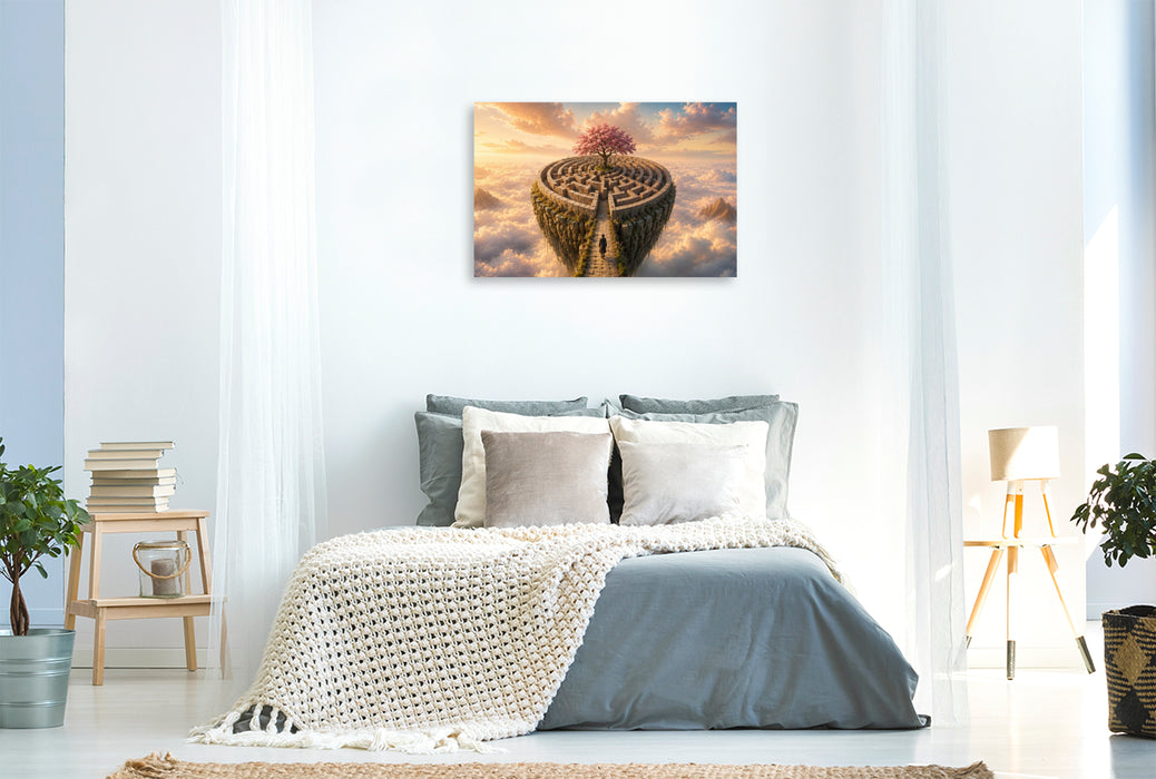 Premium Textil-Leinwand Der Baum im Zentrum