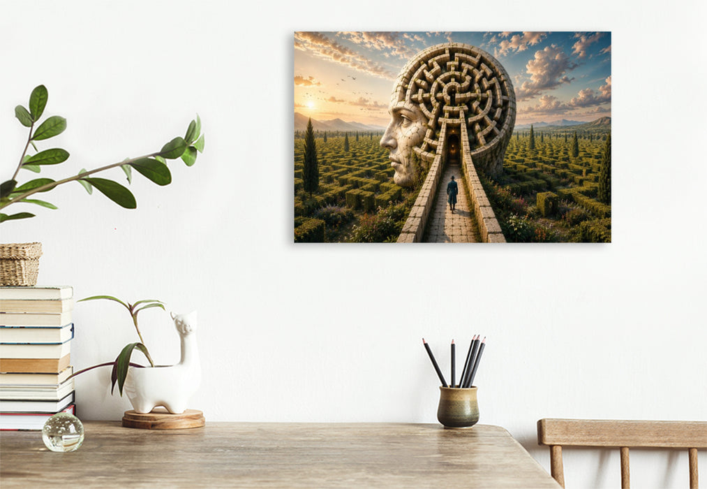 Premium Textil-Leinwand Der Kopf des Labyrinths