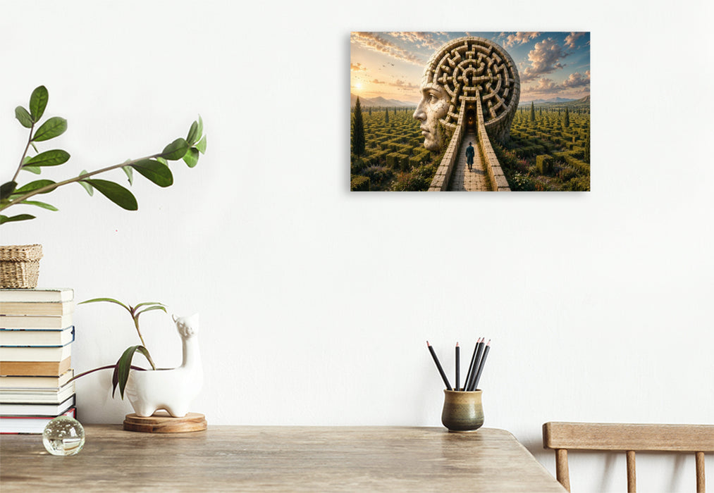 Premium Textil-Leinwand Der Kopf des Labyrinths