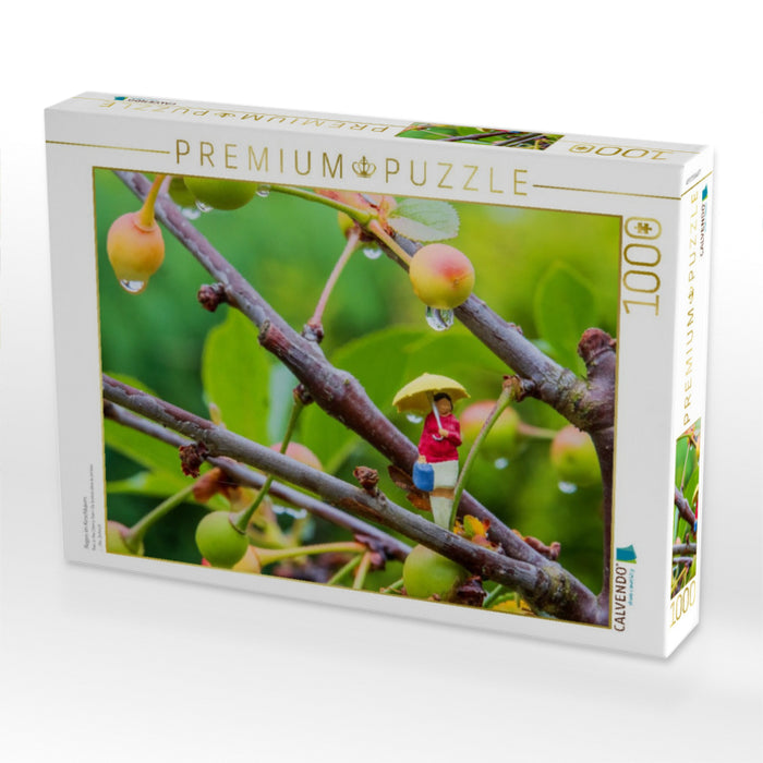 Regen im Kirschbaum - CALVENDO Foto-Puzzle'