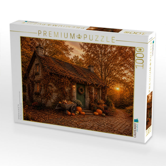 Herbstzauber vor der Hütte - CALVENDO Foto-Puzzle'