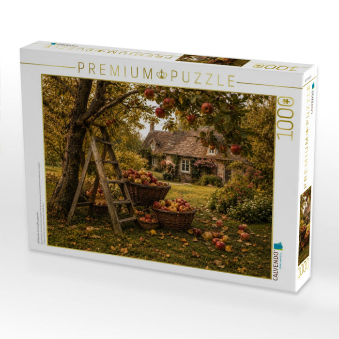 Apfelernte im Landhausgarten - CALVENDO Foto-Puzzle'