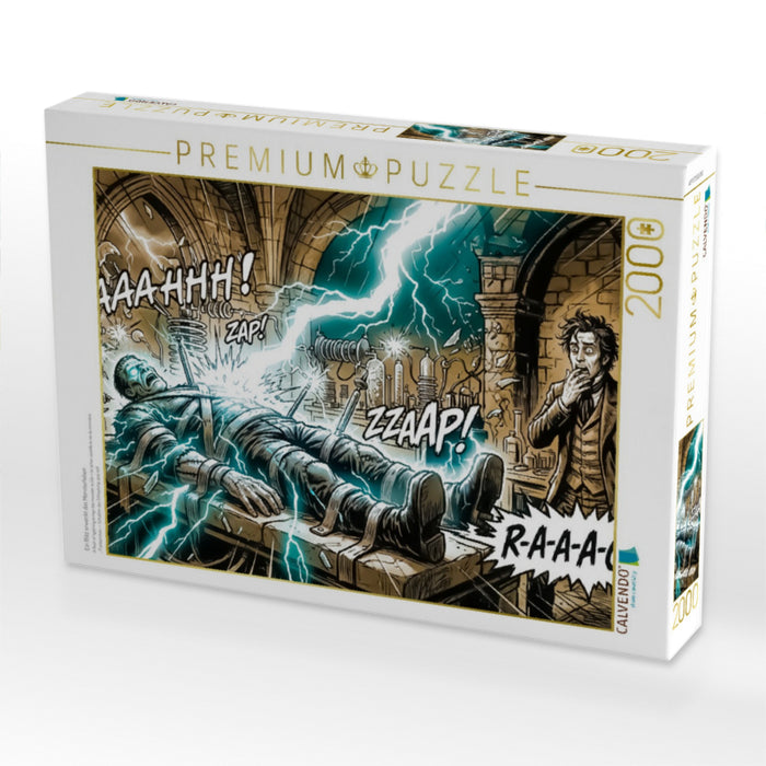 Ein Blitz erweckt das Monsterleben - CALVENDO Foto-Puzzle'