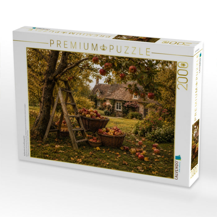 Apfelernte im Landhausgarten - CALVENDO Foto-Puzzle'