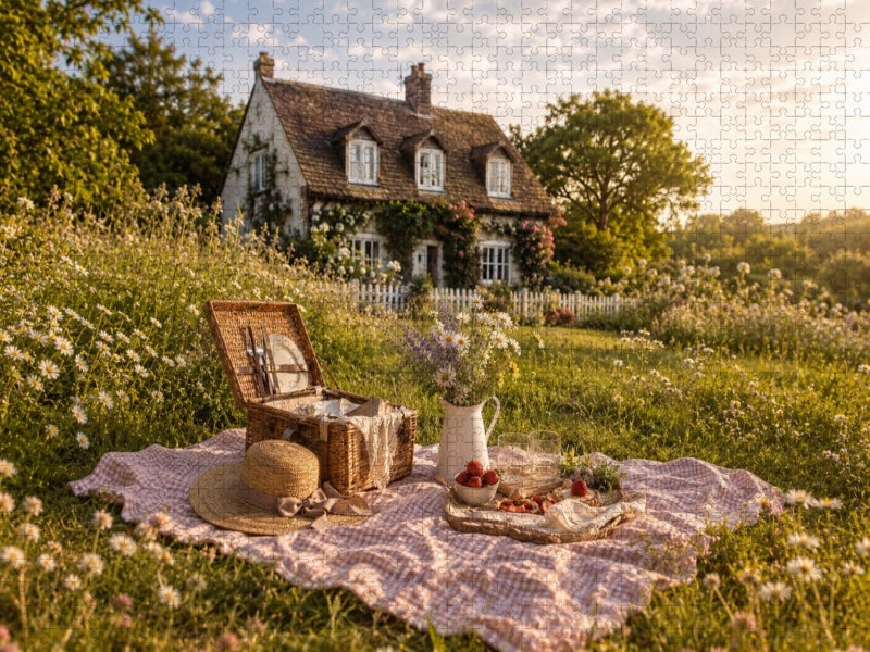 Sommerpicknick auf der Wiese - CALVENDO Foto-Puzzle'