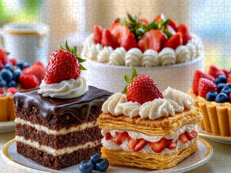 Leckere Kuchenvielfalt - CALVENDO Foto-Puzzle'