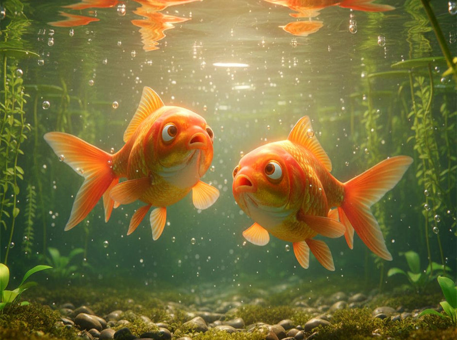 Goldfische im Gespräch - CALVENDO Foto-Puzzle'