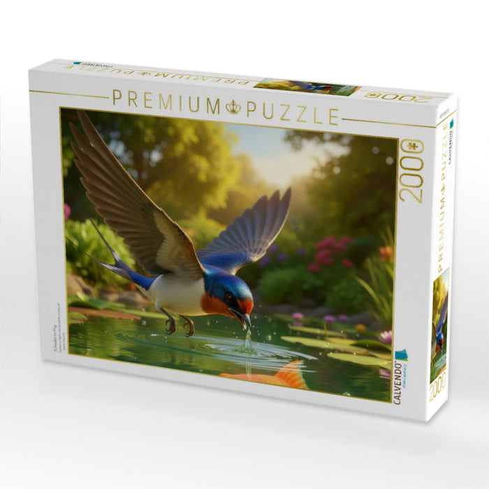 Schwalbe im Flug - CALVENDO Foto-Puzzle'