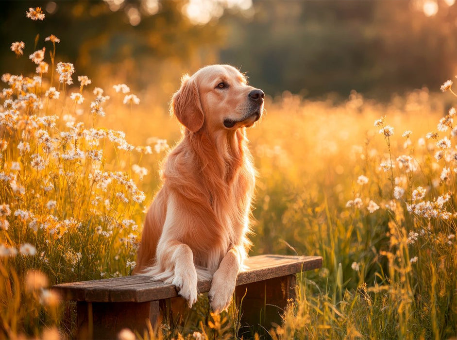 Golden Retriever in der Natur - CALVENDO Foto-Puzzle'