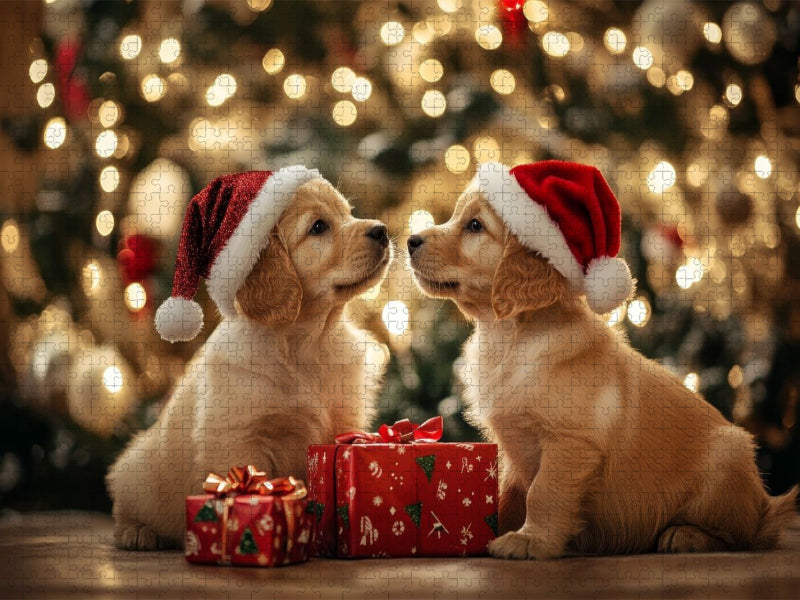 Golden Retriever - Magische Weihnachtsmomente - CALVENDO Foto-Puzzle'