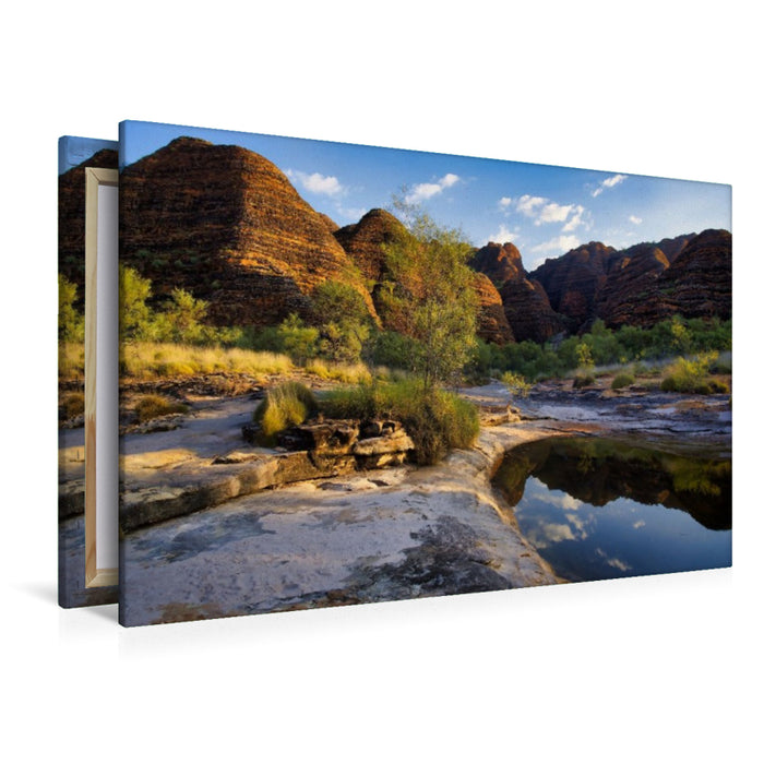 Premium Textil-Leinwand Pancake Mountains: bizarre Felsformen im australischen Outback