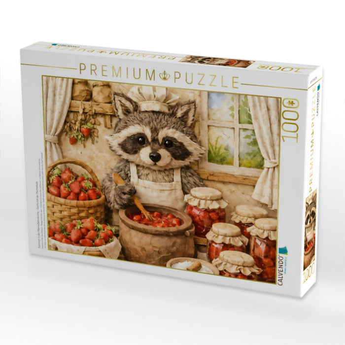 Sommer in der Marmeladenküche - Dachs mit der Marmelade - CALVENDO Foto-Puzzle'