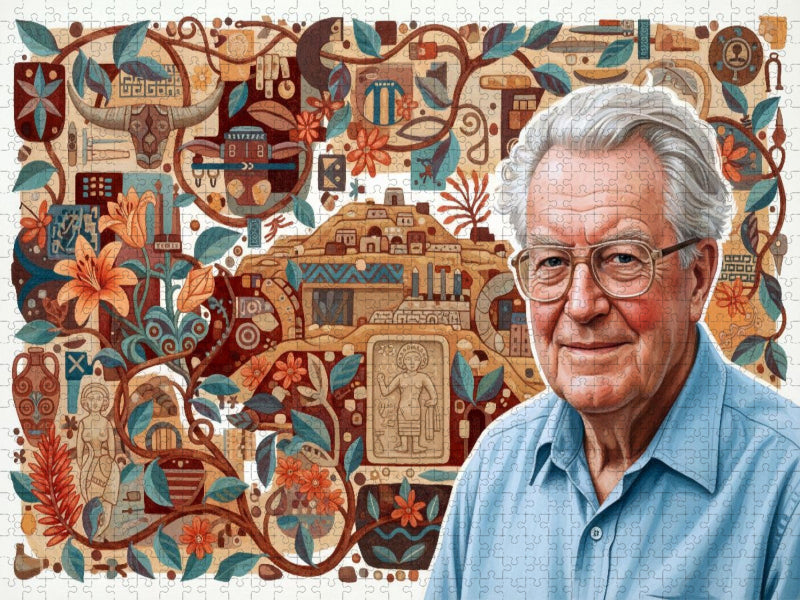 James Mellaart (1925–2012), Archäologe, entdeckte Çatalhöyük - CALVENDO Foto-Puzzle'