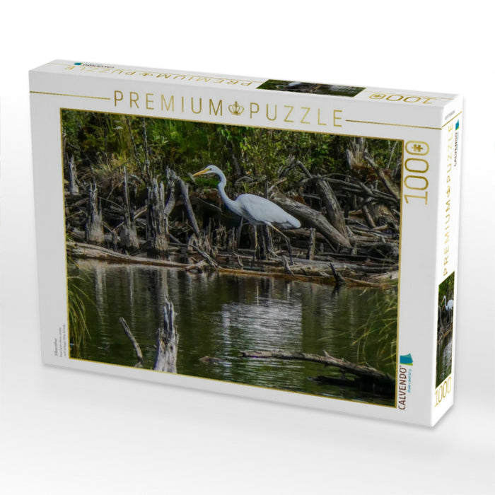Silberreiher - CALVENDO Foto-Puzzle'