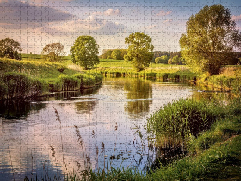 Ein Fluss, der den Alltag leiser dreht. - CALVENDO Foto-Puzzle'