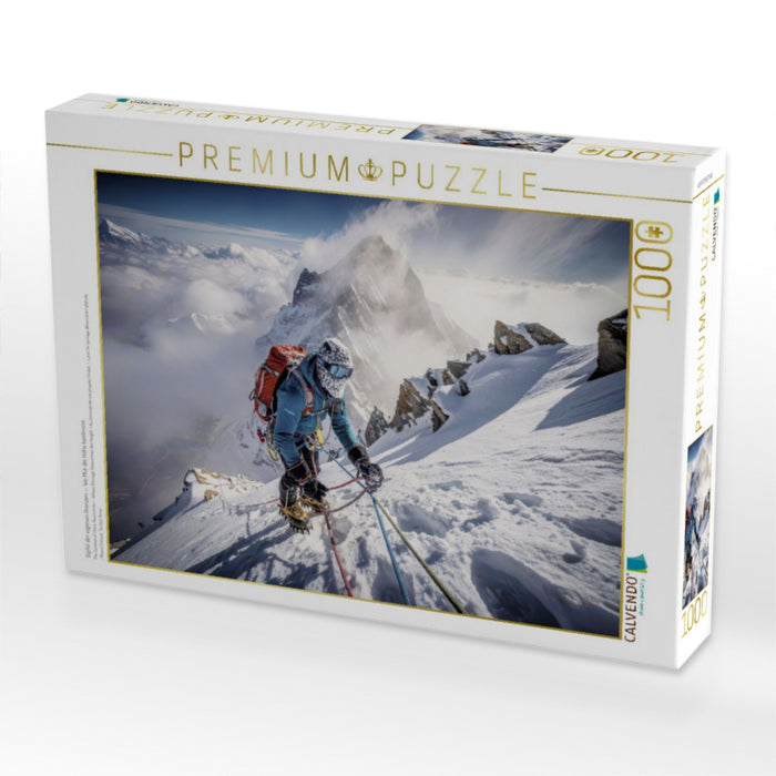 Gipfel der eigenen Grenzen — Wo Mut die Höhe bestimmt. - CALVENDO Foto-Puzzle'