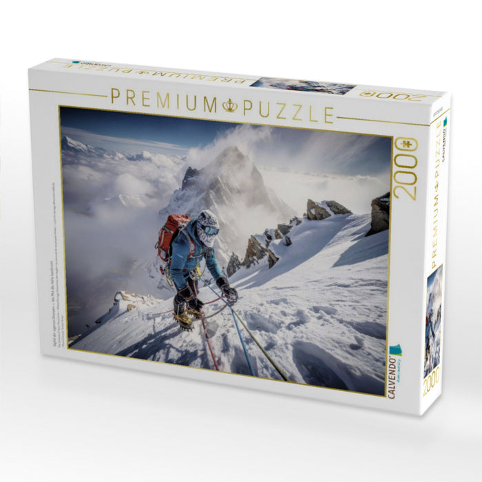Gipfel der eigenen Grenzen — Wo Mut die Höhe bestimmt. - CALVENDO Foto-Puzzle'
