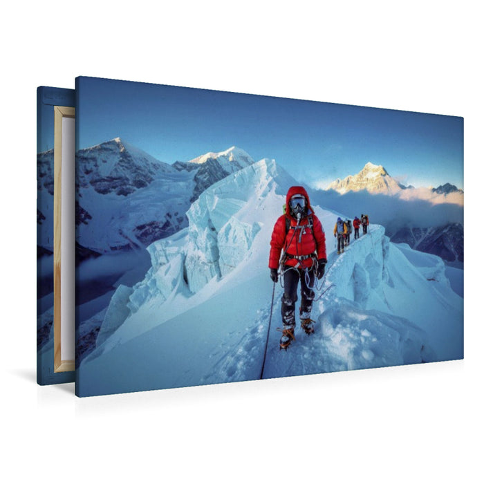 Premium Textil-Leinwand Wenn Stille lauter wird als Zweifel.