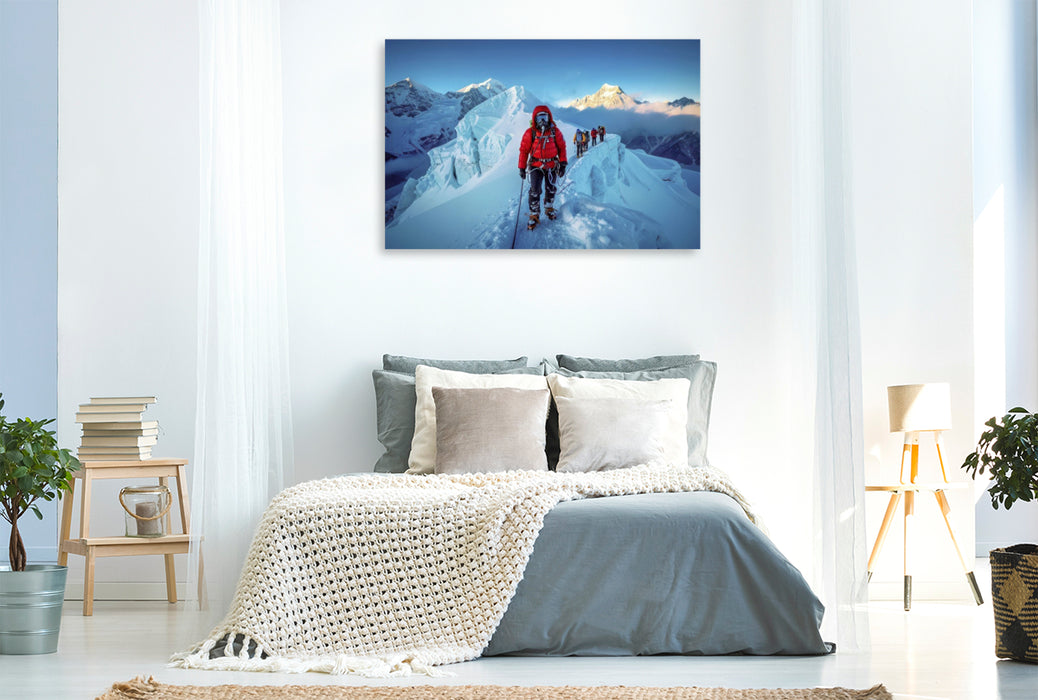 Premium Textil-Leinwand Wenn Stille lauter wird als Zweifel.