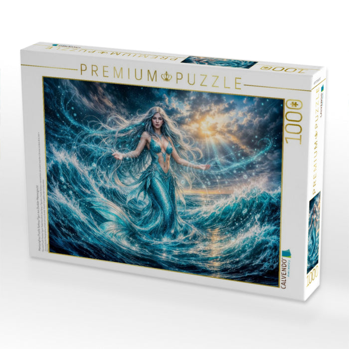 Meerjungfrau Puzzle Fantasy Figur aus Dunkler Meeresgischt - CALVENDO Foto-Puzzle'