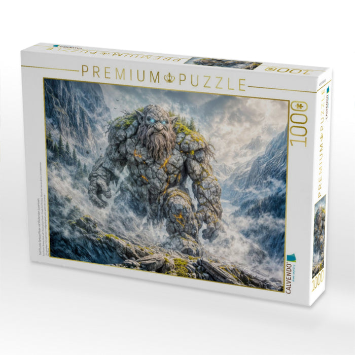 Troll Puzzle Fantasy Riese mit Glühenden Lavarissen - CALVENDO Foto-Puzzle'