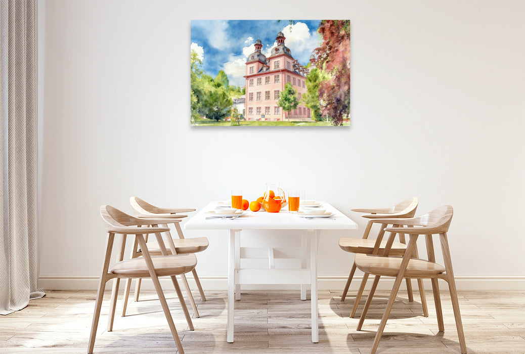 Premium Textil-Leinwand Haus Vier Türme in Bad Ems