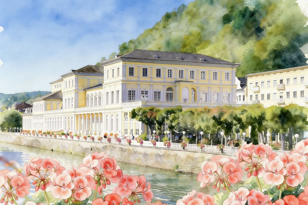 Premium Textil-Leinwand Kurhauszentrum in Bad Ems