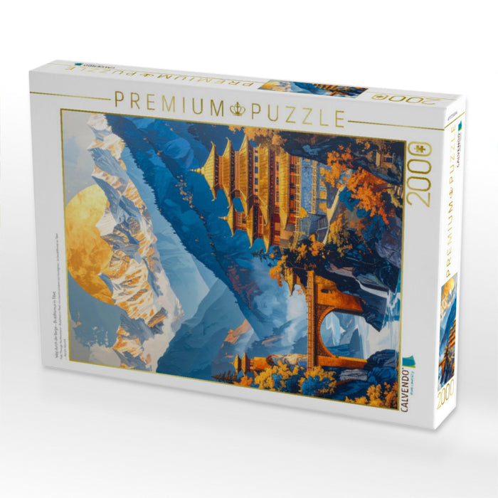 Weg durch die Berge - Buddhismus in Tibet - CALVENDO Foto-Puzzle'