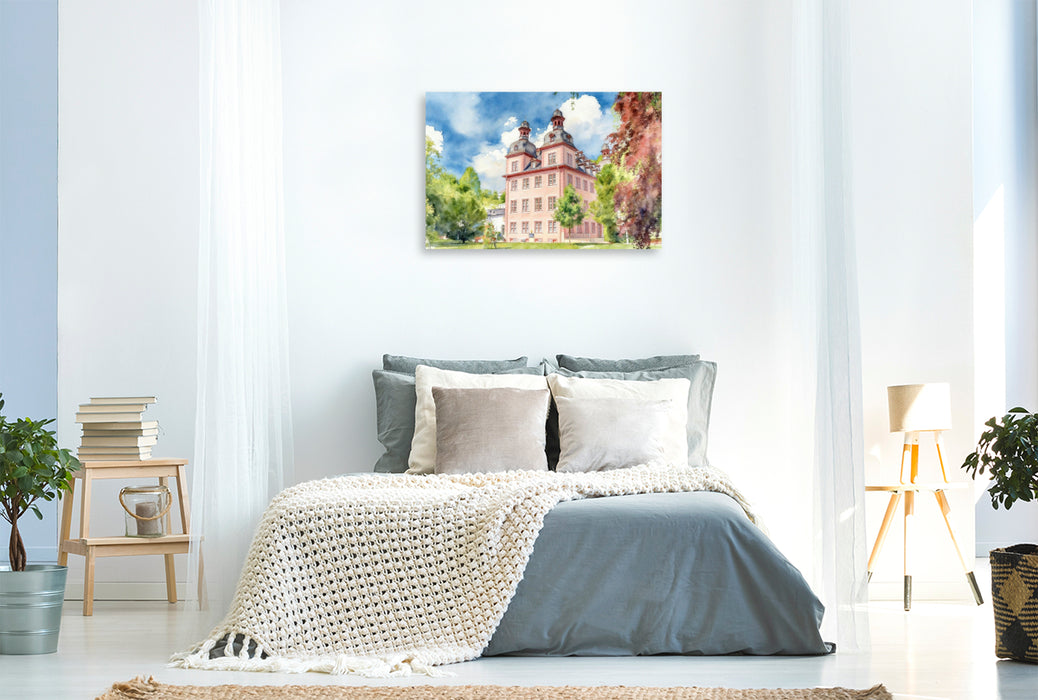 Premium Textil-Leinwand Haus Vier Türme in Bad Ems