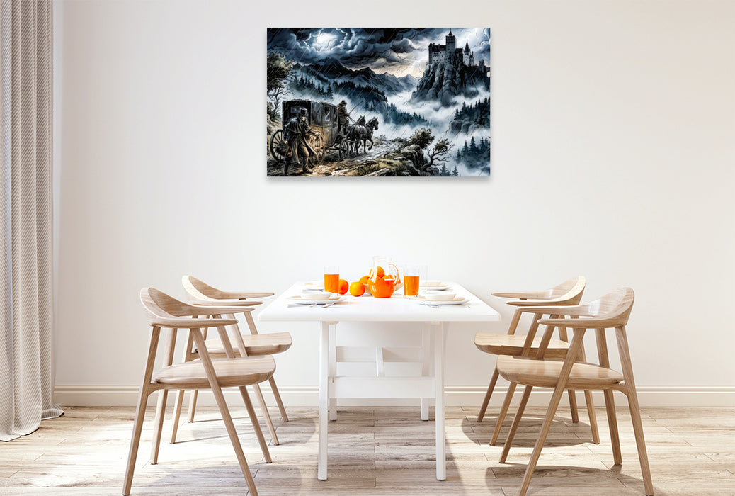 Premium Textil-Leinwand Die Reise ins Reich Draculas