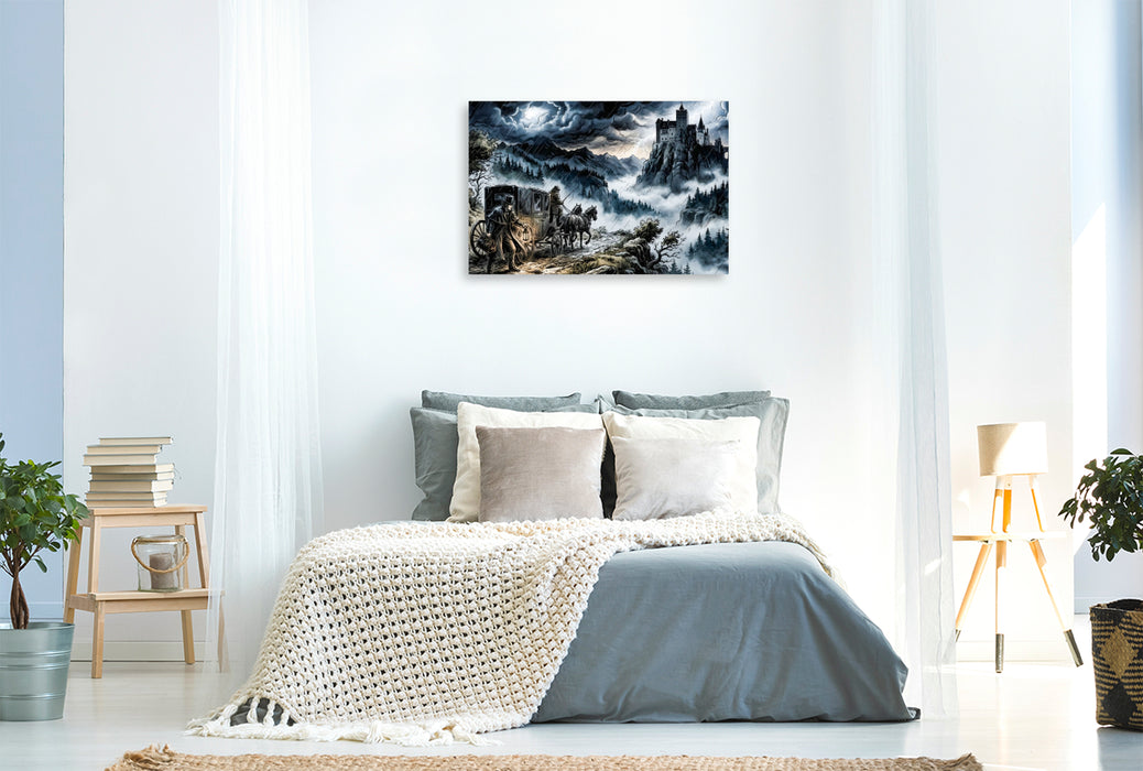 Premium Textil-Leinwand Die Reise ins Reich Draculas