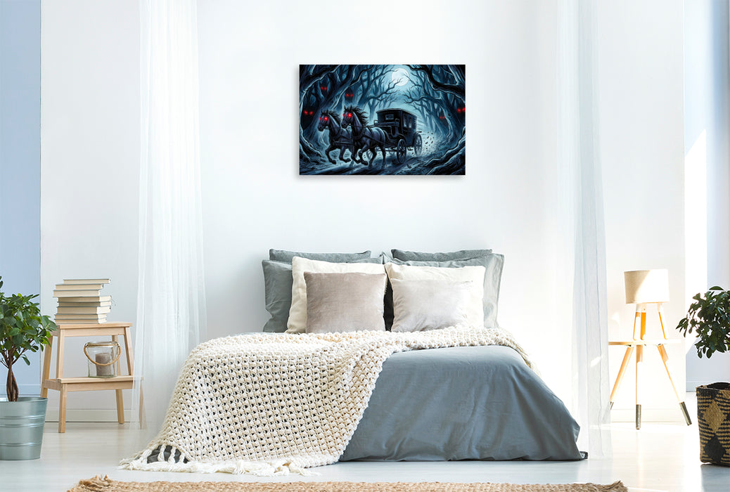 Premium Textil-Leinwand Die Schatten des Vampirs erwachen
