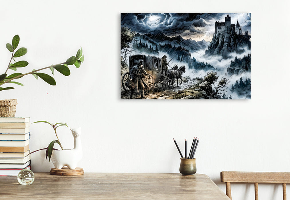 Premium Textil-Leinwand Die Reise ins Reich Draculas