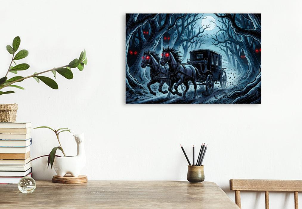 Premium Textil-Leinwand Die Schatten des Vampirs erwachen