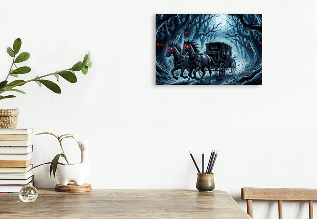 Premium Textil-Leinwand Die Schatten des Vampirs erwachen