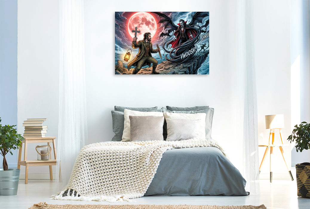 Premium Textil-Leinwand Van Helsing stellt den Fürsten
