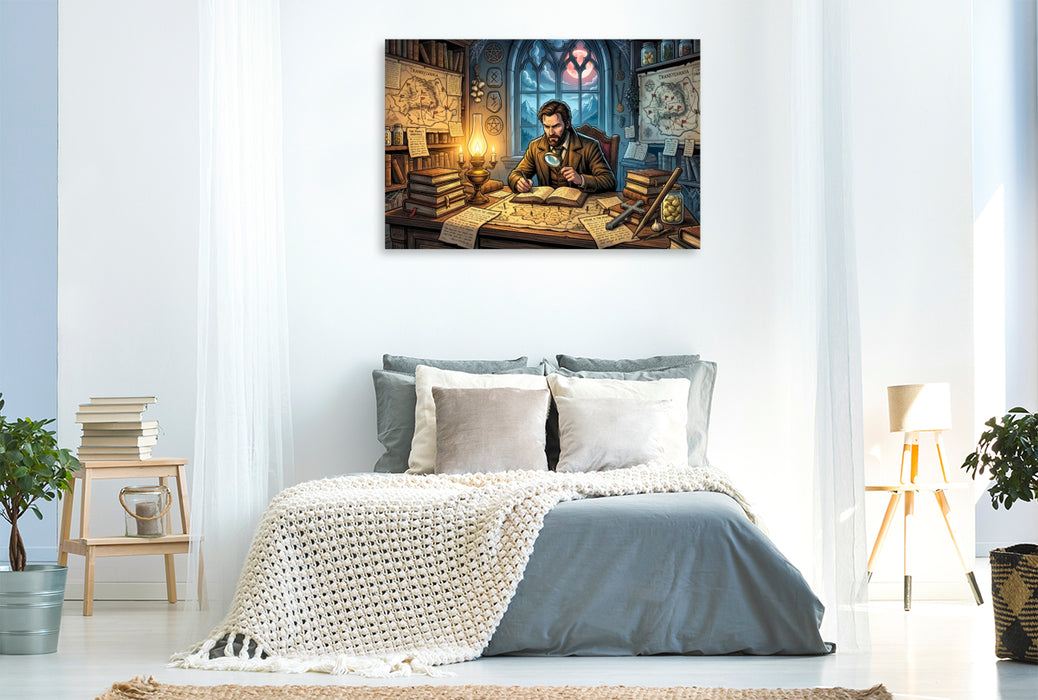 Premium Textil-Leinwand Van Helsing erkennt die Wahrheit