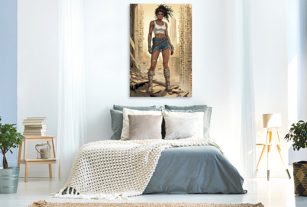Premium Textil-Leinwand Yatima und der Wille, der Asche zu trotzen