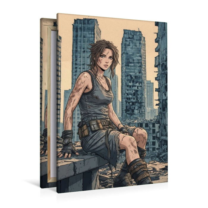 Premium Textil-Leinwand Kimberly und das Atemholen im Spätsommerwind