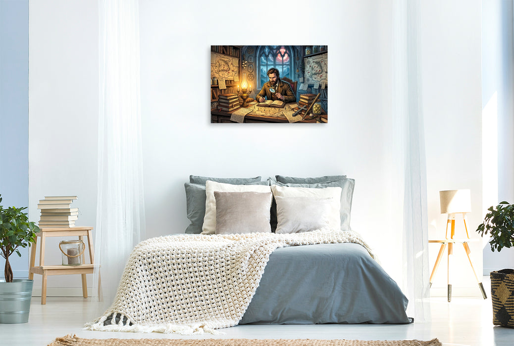 Premium Textil-Leinwand Van Helsing erkennt die Wahrheit