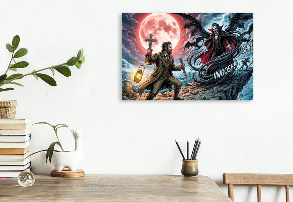 Premium Textil-Leinwand Van Helsing stellt den Fürsten