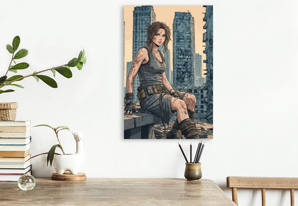 Premium Textil-Leinwand Kimberly und das Atemholen im Spätsommerwind