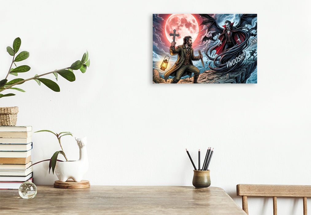 Premium Textil-Leinwand Van Helsing stellt den Fürsten