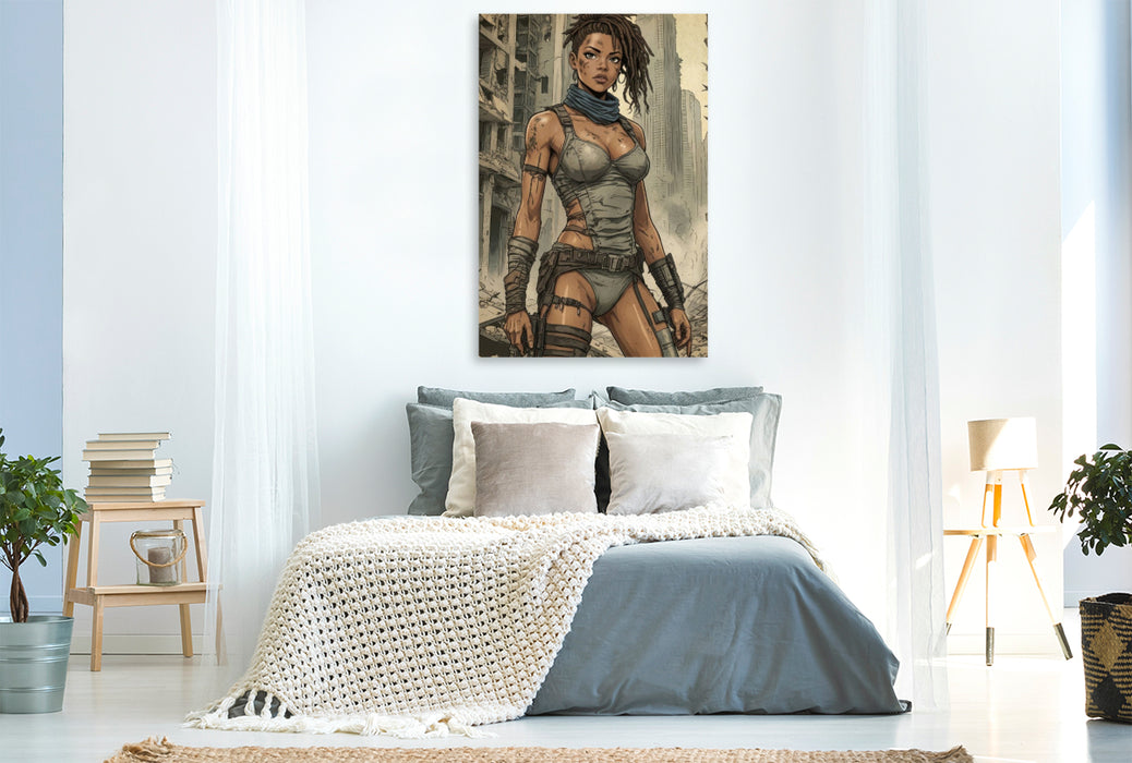 Premium Textil-Leinwand Gracie und das Aufflammen des Lichts im Staub