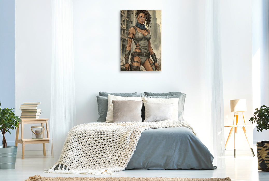 Premium Textil-Leinwand Gracie und das Aufflammen des Lichts im Staub