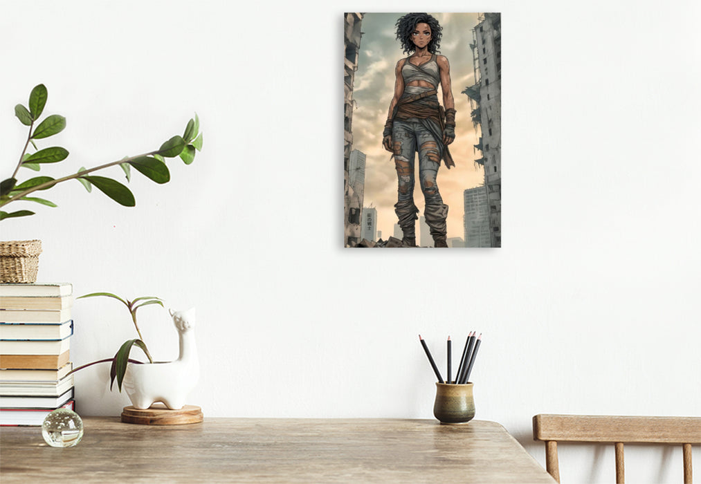 Premium Textil-Leinwand Maliya und die Unbeugsamkeit im Ungewissen