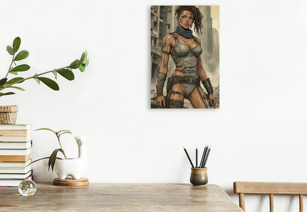 Premium Textil-Leinwand Gracie und das Aufflammen des Lichts im Staub