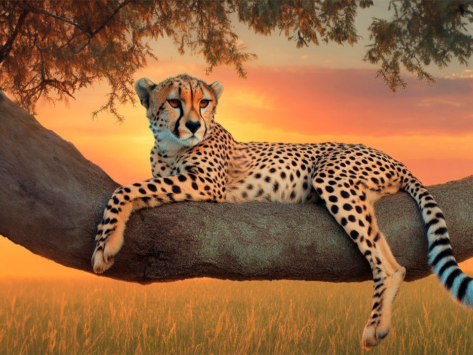Gepard - Anmut in der Dämmerung - CALVENDO Foto-Puzzle'