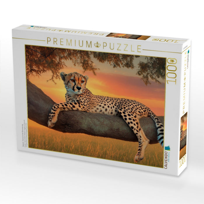 Gepard - Anmut in der Dämmerung - CALVENDO Foto-Puzzle'